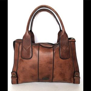 Fossil Vintage Revival Whiskey Brown Satchel